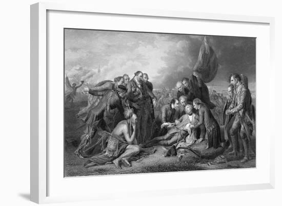 General James Wolfe Dying with Soldiers Surrounding Him-null-Framed Giclee Print