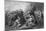 General James Wolfe Dying with Soldiers Surrounding Him-null-Mounted Giclee Print
