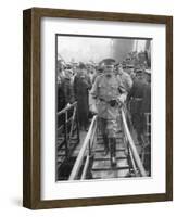 General John Joseph Black Jack Pershing Arriving in Boulogne, June 1917-null-Framed Giclee Print