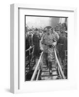 General John Joseph Black Jack Pershing Arriving in Boulogne, June 1917-null-Framed Giclee Print