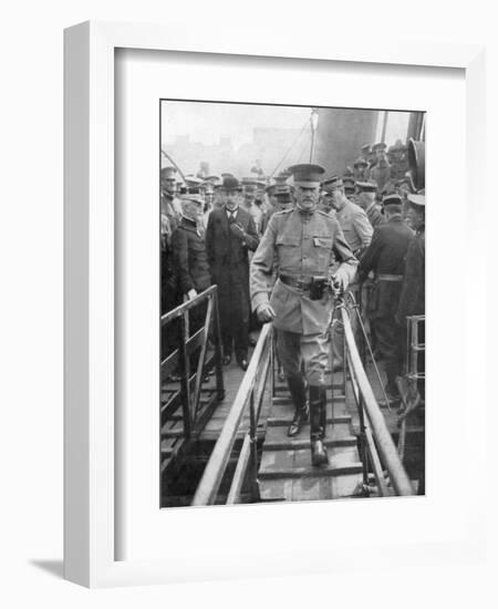 General John Joseph Black Jack Pershing Arriving in Boulogne, June 1917-null-Framed Giclee Print