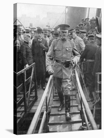 General John Joseph Black Jack Pershing Arriving in Boulogne, June 1917-null-Stretched Canvas