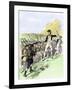 General John Stark Leading His New Hampshire Militiamen at Battle of Bennington, Vermont, c.1777-null-Framed Giclee Print