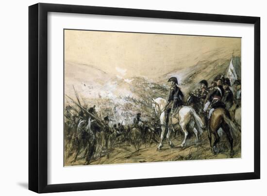 General Jose De San Martin in the Battle of Chacabuco, February 12, 1817-null-Framed Giclee Print