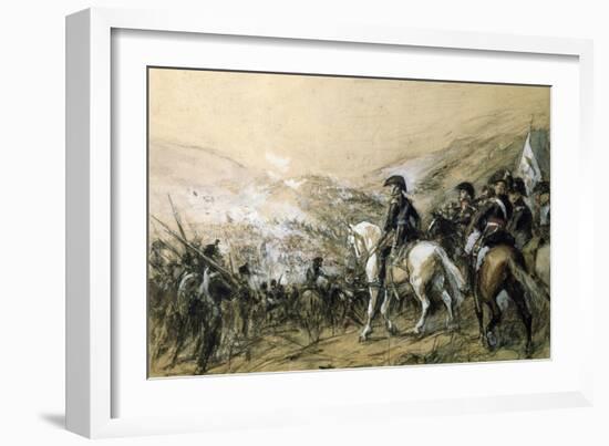 General Jose De San Martin in the Battle of Chacabuco, February 12, 1817-null-Framed Giclee Print