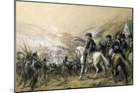 General Jose De San Martin in the Battle of Chacabuco, February 12, 1817-null-Mounted Giclee Print