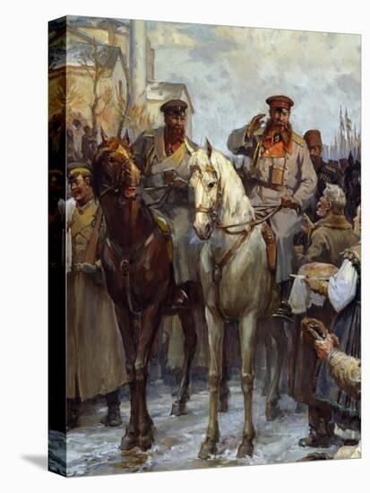 General Joseph Vladimirovich Gurko Entering City of Sofia, 1878, Detail-null-Stretched Canvas