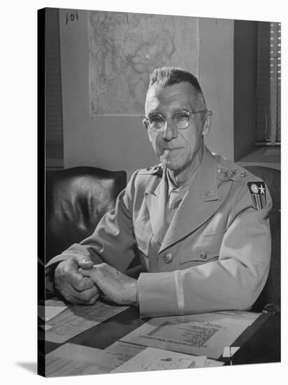 General Joseph W. Stilwell Posing for a Portrait-Myron Davis-Stretched Canvas