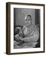 General Joseph W. Stilwell Posing for a Portrait-Myron Davis-Framed Photographic Print