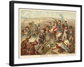 General Jourdan at the Battle of Fleurus, 1794-Jean Baptiste Mauzaisse-Framed Giclee Print