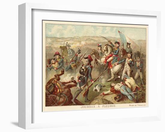 General Jourdan at the Battle of Fleurus, 1794-Jean Baptiste Mauzaisse-Framed Giclee Print