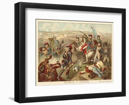 General Jourdan at the Battle of Fleurus, 1794-Jean Baptiste Mauzaisse-Framed Giclee Print