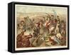 General Jourdan at the Battle of Fleurus, 1794-Jean Baptiste Mauzaisse-Framed Stretched Canvas