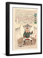 General Kuropatkin in a Safe Place-Kobayashi Kiyochika-Framed Giclee Print