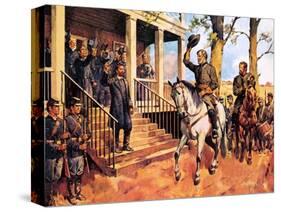 General Lee and His Horse 'Traveller' Surrenders to General Grant-McConnell-Stretched Canvas