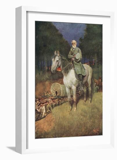 General Lee on His Famous Charger, "Traveler"-Howard Pyle-Framed Giclee Print