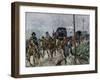 General Lee's Confederate Army Retreating South after the Battle of Gettysburg, c.1863-null-Framed Giclee Print