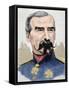 General Legrand (Died. 1870). Died in the Battle of Borny. Engraving. Colored.-Tarker-Framed Stretched Canvas