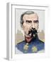 General Legrand (Died. 1870). Died in the Battle of Borny. Engraving. Colored.-Tarker-Framed Photographic Print
