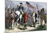 General Lincoln Receiving Lord Cornwallis's Sword from British General O'Hara, c.1781-null-Mounted Giclee Print