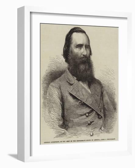 General Longstreet, of the Army of the Confederate States of America-null-Framed Giclee Print