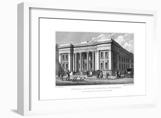 General Lying-In Hospital, York Road, Lambeth, London, 1830-J Shury-Framed Giclee Print