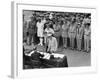 General MacArthur Watching Japanese Official Mamoru Shigemitsu Officially Surrender, USS Missouri-J^ R^ Eyerman-Framed Premium Photographic Print