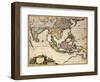 General Map Extending from India and Ceylon to Northwestern Australia by Way of Southern Japan-Nicholas Jansz Visscher-Framed Giclee Print