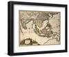 General Map Extending from India and Ceylon to Northwestern Australia by Way of Southern Japan-Nicholas Jansz Visscher-Framed Giclee Print