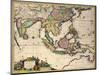 General Map Extending from India and Ceylon to Northwestern Australia by Way of Southern Japan-Nicholas Jansz Visscher-Mounted Giclee Print