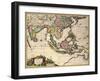 General Map Extending from India and Ceylon to Northwestern Australia by Way of Southern Japan-Nicholas Jansz Visscher-Framed Giclee Print