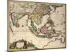 General Map Extending from India and Ceylon to Northwestern Australia by Way of Southern Japan-Nicholas Jansz Visscher-Mounted Giclee Print