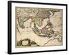 General Map Extending from India and Ceylon to Northwestern Australia by Way of Southern Japan-Nicholas Jansz Visscher-Framed Giclee Print