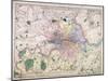 General Map of London, 1847-Benjamin Rees Davies-Mounted Giclee Print