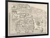 General Map of Moscow-null-Framed Art Print