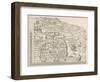 General Map of Moscow-null-Framed Art Print