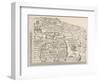 General Map of Moscow-null-Framed Art Print