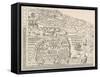 General Map of Moscow-null-Framed Stretched Canvas