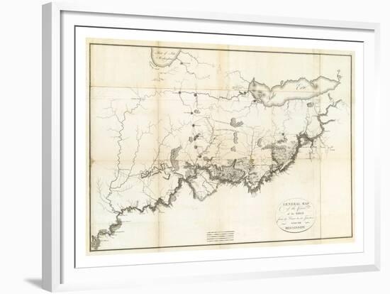 General Map of the Course of the Ohio, c.1796-George Henri Victor Collot-Framed Art Print