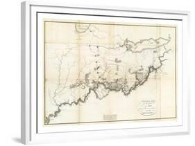 General Map of the Course of the Ohio, c.1796-George Henri Victor Collot-Framed Art Print