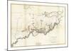 General Map of the Course of the Ohio, c.1796-George Henri Victor Collot-Mounted Art Print