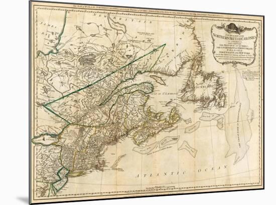 General Map of the Northern British Colonies in America, c.1776-Robert Sayer-Mounted Art Print