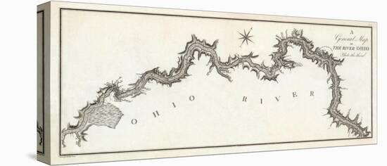 General Map of the River Ohio, Plate 3, c.1796-George Henri Victor Collot-Stretched Canvas