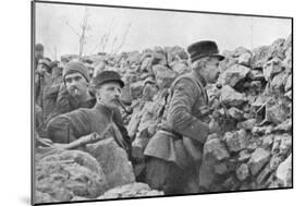 General Marchand Inspecting Trenches, Champagne, France, World War I, 1915-null-Mounted Giclee Print