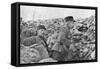 General Marchand Inspecting Trenches, Champagne, France, World War I, 1915-null-Framed Stretched Canvas