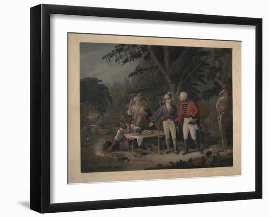 General Marion in His Swamp Encampment Inviting a British Officer to Dinner, 1840-John Blake White-Framed Giclee Print