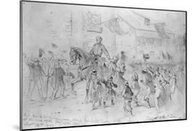 General Mcclellan Passing Through Frederick City, Maryland, September 12, 1862-Edwin Forbes-Mounted Giclee Print