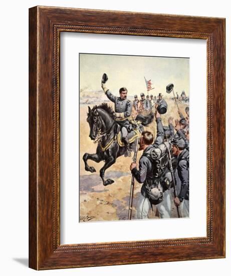 General Mcclelland at the Battle of Antietam,September 17th 1862-Henry Alexander Ogden-Framed Giclee Print