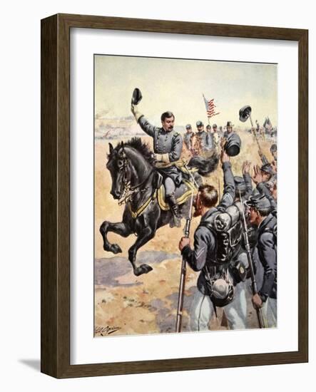 General Mcclelland at the Battle of Antietam,September 17th 1862-Henry Alexander Ogden-Framed Giclee Print