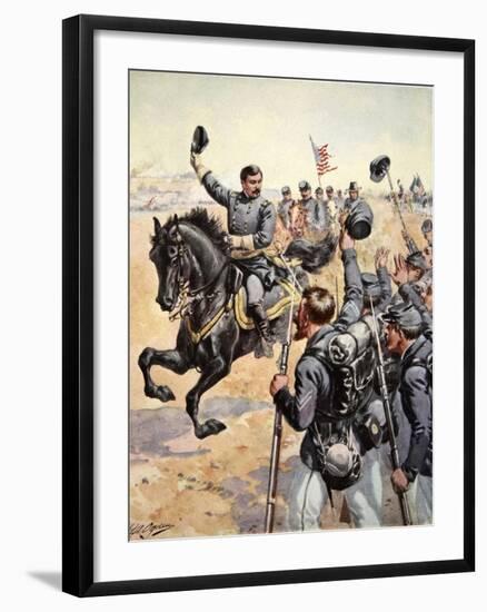 General Mcclelland at the Battle of Antietam,September 17th 1862-Henry Alexander Ogden-Framed Giclee Print